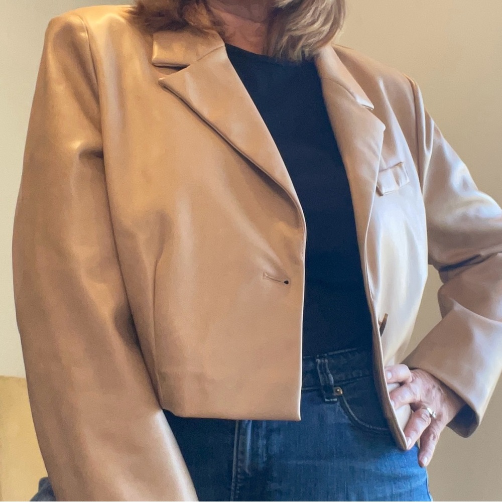 Bagatelle Tan Faux Leather Jacket